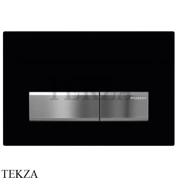 Geberit Sigma50 Клавиша смыва, стекло 115.788.DW.5, черный глянец/ нержавеющая сталь