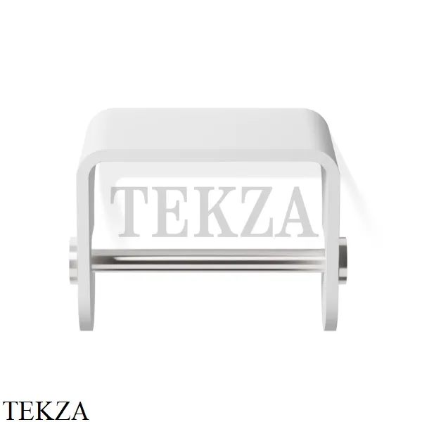 Decor Walther Stone White TPH4 Держатель туалетной бумаги с крышкой 0974555, белый матовый-stainless steel