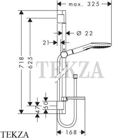 Hansgrohe Raindance Select E 120 3jet Душевой набор 26620400, хром глянец-белый