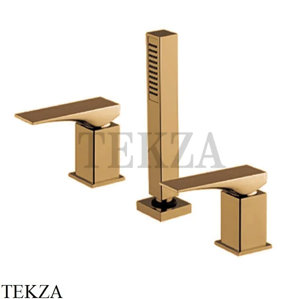 FIMA Carlo Frattini Zeta Смеситель для ванны без излива с гарнитуром F3974/1ZS, Brushed Amber Bronze