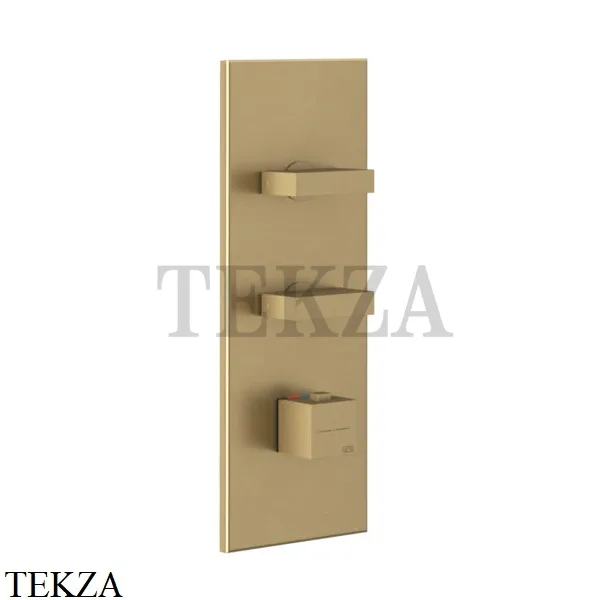 Gessi Rettangolo Wellness Термостат 2 выхода, внешняя часть 43024-726, Warm Bronze Br