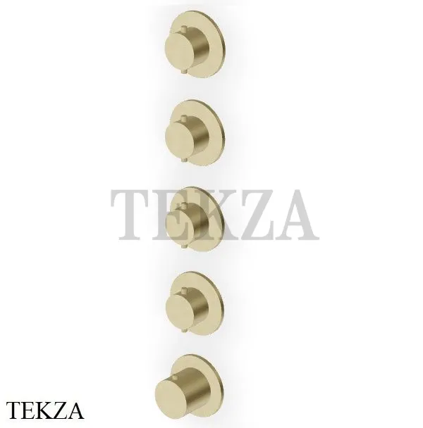 Zucchetti Helm Термостат для душа на 4 потока, внешняя часть ZHE804.XP31, brushed british gold PVD