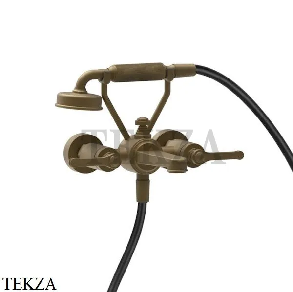 Gessi VENTI20 Смеситель ванна-душ с гарнитуром 65113-713, Antique Brass