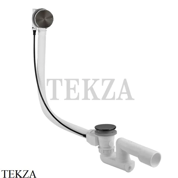 Gessi Колонна сливная для ванны, кабель 70 см 01452-707 Black Metal Brushed