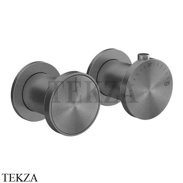 Gessi Origini NATURE Термостат для душа 1 поток, внешняя часть 66132-707, Black Metal Brushed