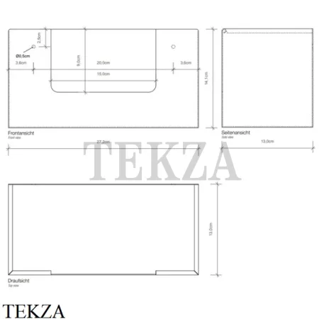 Decor Walther DW 117 Диспенсер для салфеток настенный 0818976, сталь матовая