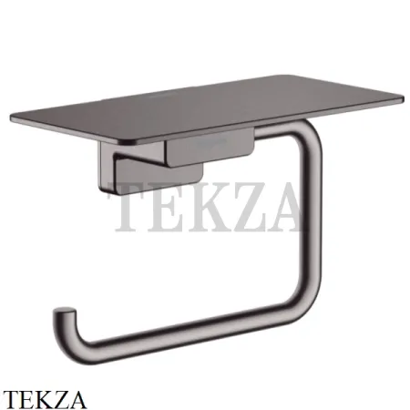 Hansgrohe AddStoris Держатель туалетной бумаги с полкой 41772340, черный хром brushed