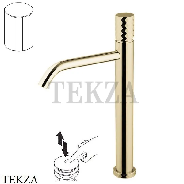 FIMA Carlo Frattini Spillo TECH V Смеситель для раковины, с донным клапаном F3031T/HXSVHL, Champagne