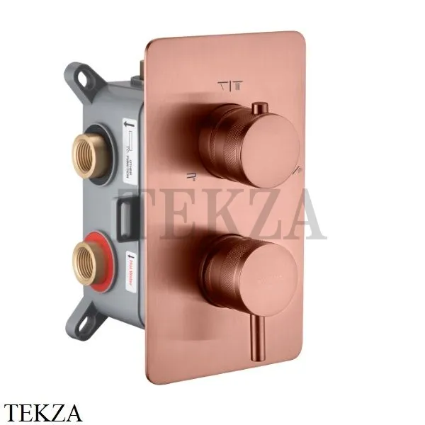 Boheme CELL Смеситель для душа на 3 потока, комплект 135-3-CB, Copper Brushed