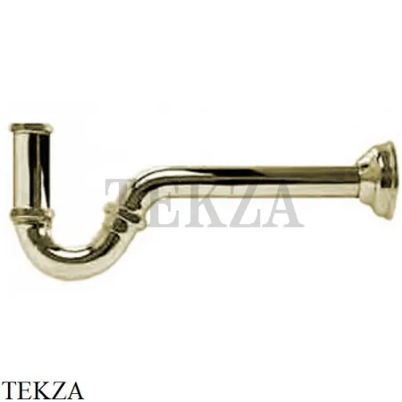 Devon&Devon Сифон трубчатый для раковины или биде s-образный DDA325, золото светлое глянец