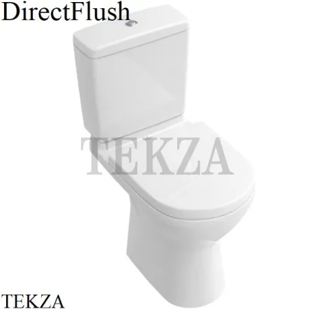 Villeroy & Boch O.NOVO Унитаз компакт без ободка 5661R001, сиденье микролифт, белый глянец