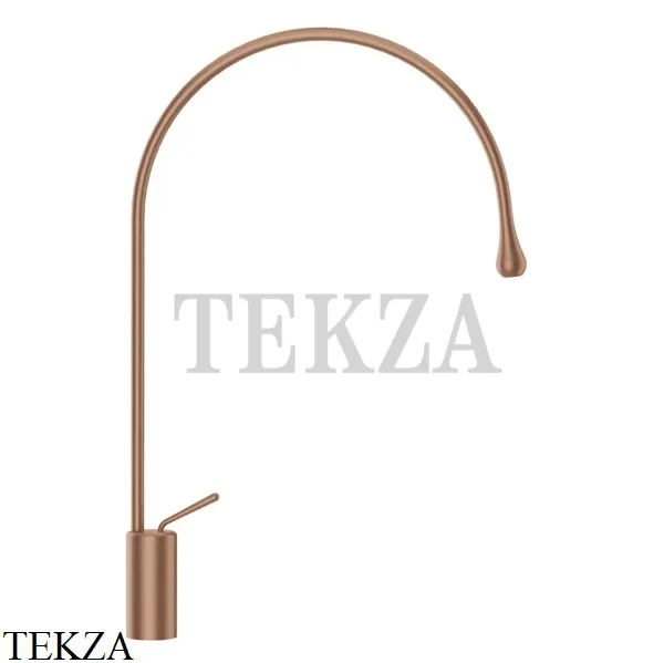 Gessi Goccia Смеситель для раковины высокий, без сливного гарнитура 33606-125, Copper Brushed