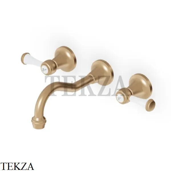 Zucchetti Agora Classic Смеситель для раковины, внешняя часть ZAM672.P31, brushed british gold PVD
