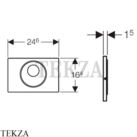 Geberit Sigma10 Клавиша смыва, сенсорная ИК привод смыва 115.890.SN.5, нержавеющая сталь