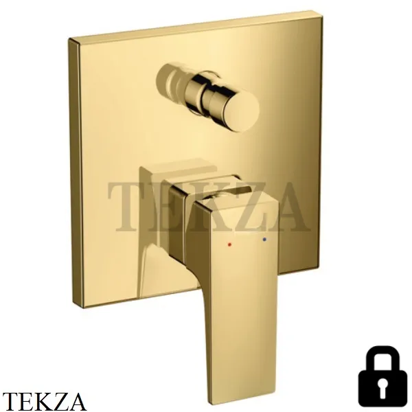 Hansgrohe Metropol Смеситель для душа со защитной комбинацией, внешняя часть 32546990, золото глянец