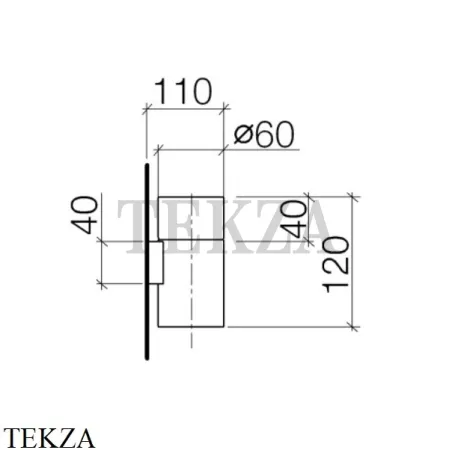 Dornbracht Стакан настенный с держателем, хрусталь прозрачный 83400979-06, платина матовая