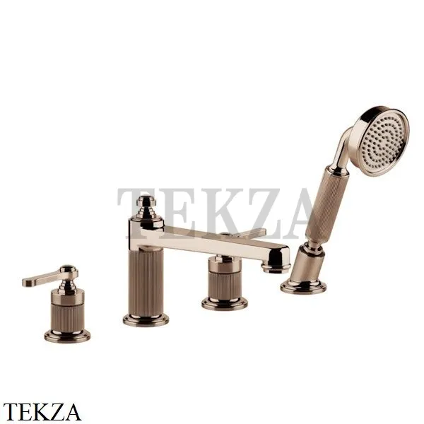 Gessi VENTI20 Смеситель на борт ванны, с гарнитуром 65045-030, Copper глянец