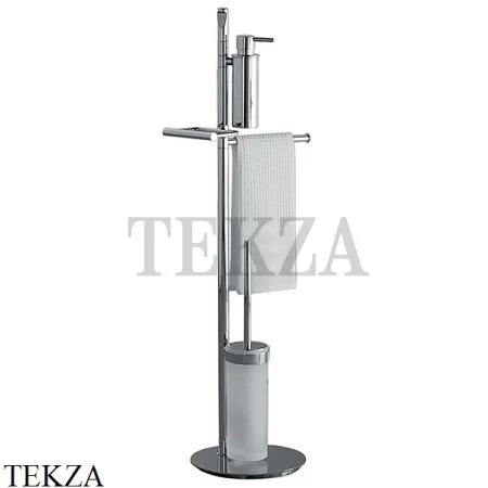 Colombo Planets Напольная стойка с бумагодержателем и туалетным ершиком B9849.CR, хром глянец