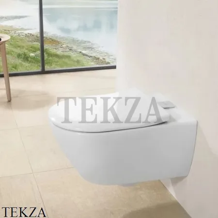 Villeroy & Boch SUBWAY 2.0 Унитаз подвесной без ободка, ViFresh 5614A1R1, сиденье микролифт, белый глянец, ceramicplus