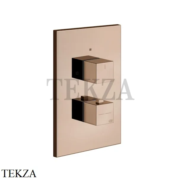Gessi Rettangolo shower Термостат на 1 выход, внешняя часть 20182-030, Copper PVD