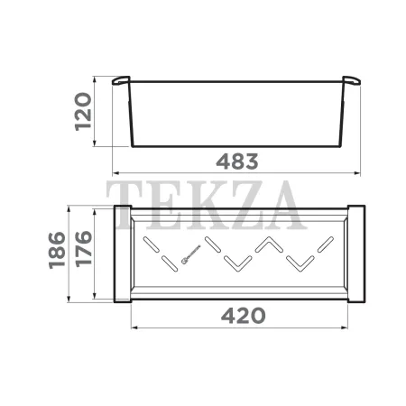 Omoikiri Корзина для сушки CO-04 4999022 нержавеющая сталь