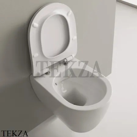 Scarabeo Moon Унитаз подвесной Clean Flush, крышка Slim с микролифтом, Tobacco