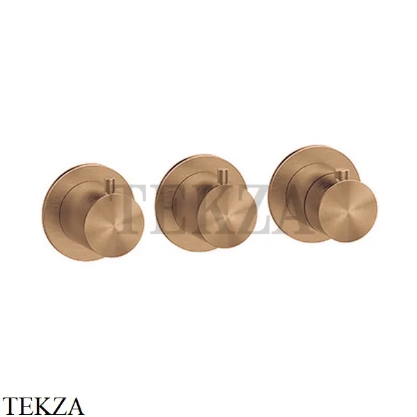 Gessi 316 SHOWER Термостат для душа на 2 выхода, внешняя часть 54334-726, Warm Bronze Br