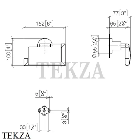 Dornbracht TARA Держатель туалетной бумаги с крышкой 83510892-28, латунь сатин Brushed