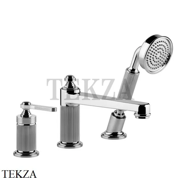 Gessi VENTI20 Смеситель на борт ванны, с гарнитуром 65037-031, хром глянец