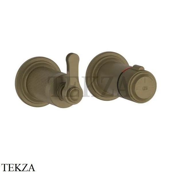Gessi VENTI20 Термостат для душа, 1 поток, внешняя часть 65233-713, Antique Brass
