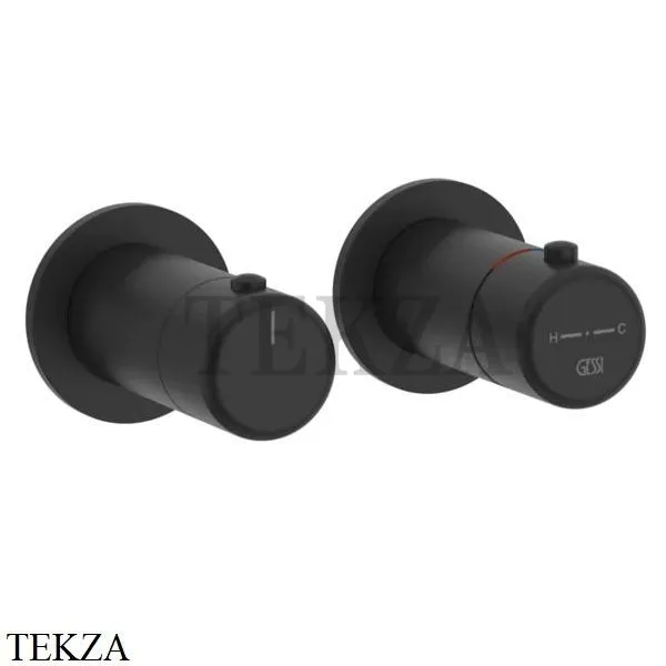 Gessi Goccia Термостат для душа, 1 поток, внешняя часть 33132-299, Matte Black