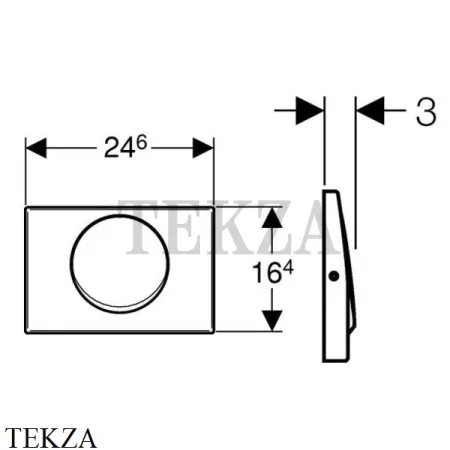 Geberit Delta15 Кнопка смыва, металл 115.101.00.1, нержавеющая сталь, для бачка UP100