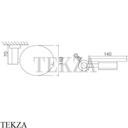 FIMA Carlo Frattini ROTOLA Мыльница настенная, стекло матовое F6003/2SN, Brushed nickel