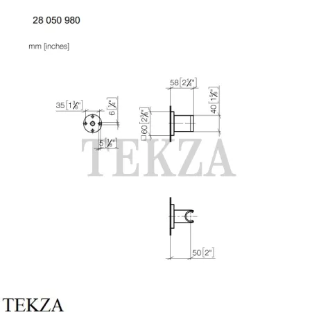 Dornbracht Держатель для ручного душа 28050980-00, хром глянец
