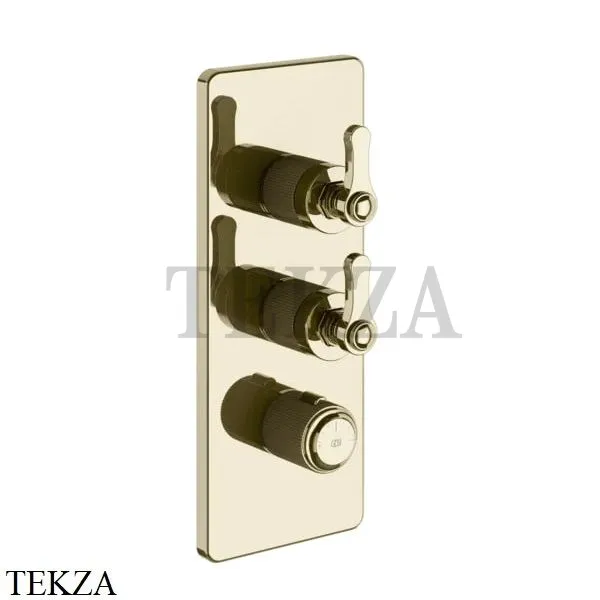 Gessi VENTI20 Термостат для душа, 2 поток, внешняя часть 65200-710, Brass PVD