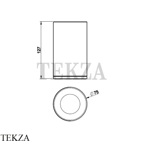 Gessi INCISO accessories Стакан настольный, композит белый 58531-031, хром глянец