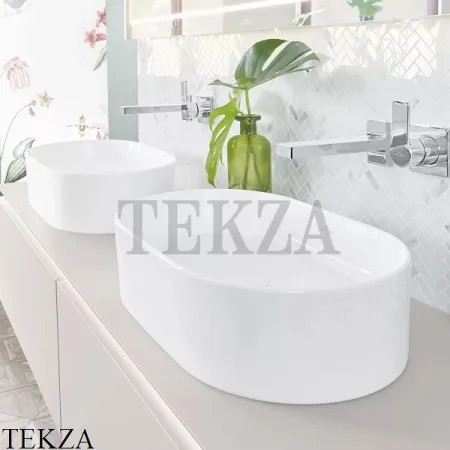 Villeroy & Boch COLLARO Раковина накладная овальная, без перелива 4A195601, белый глянец