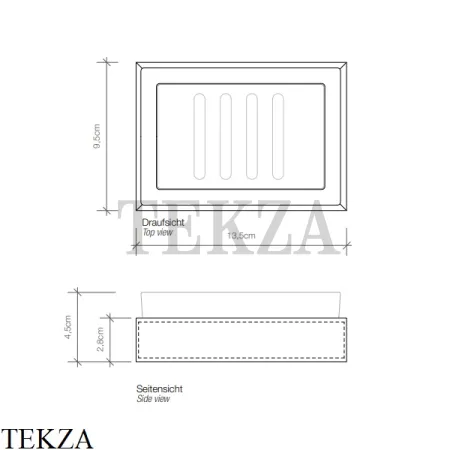Decor Walther BROWNIE STS Мыльница настольная, стекло матовое 0931150, белый матовый, эко-кожа