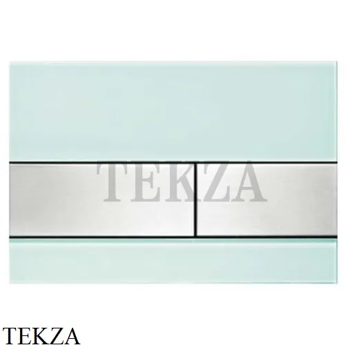 TECE Square Панель смыва для унитаза 9240804, стекло зеленое, клавиши нержавеющая сталь