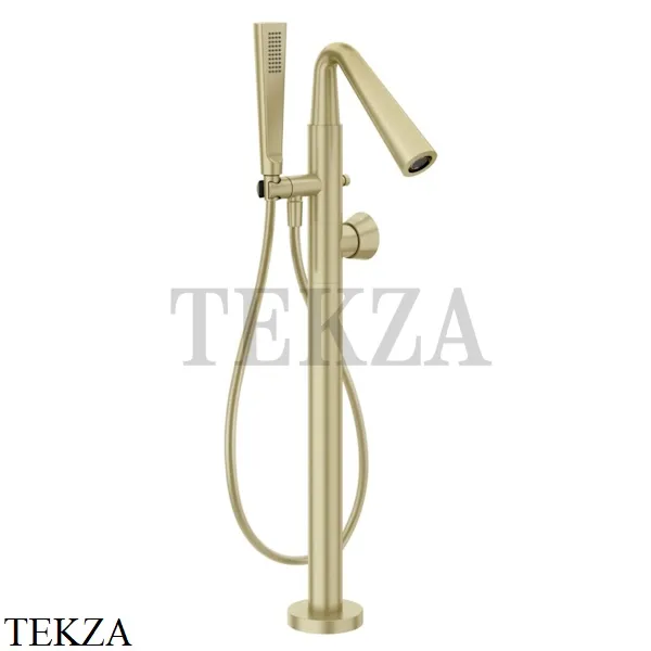 Gessi CONO Смеситель для ванны напольный, внешняя часть 45028-727, Brushed Brass (снято с производства)