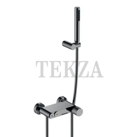 Boheme Stick Смеситель для ванны с изливом и гарнитуром Stick 123-SGM.2 Shine Gun Metall c ручкой TOUCH