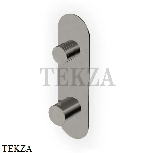 Zucchetti Todd Термостат для душа на 2-3 потока, внешняя часть ZTD644.C51, brushed metal black