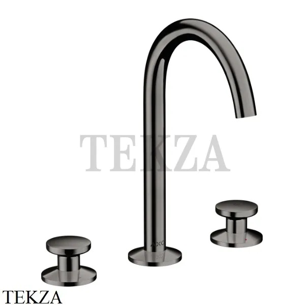 Axor ONE Смеситель для раковины 3 отв. Select 170, гарнитур Push‑Open 48070330, Polished Black Chrome