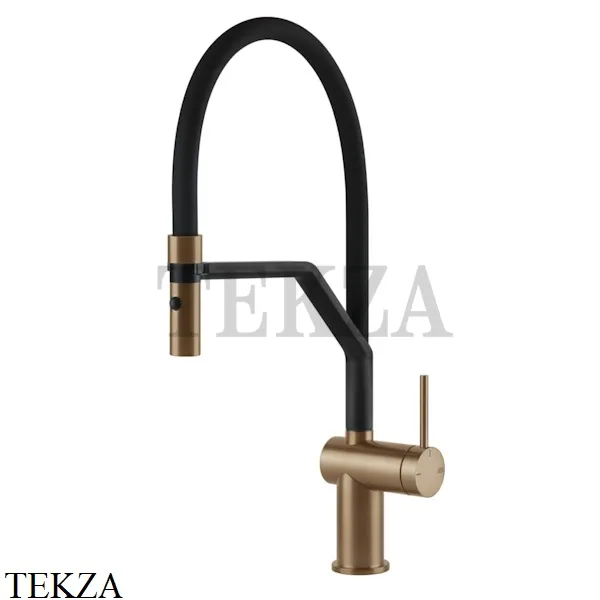 Gessi KITCHEN Inedito Смеситель для кухни полупрофессиональный 60429-726, Warm Bronze Brushed PVD