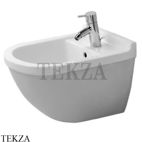 Duravit Starck 3 Биде подвесное, 1 отверстие под смеситель 2280150000, белый глянец