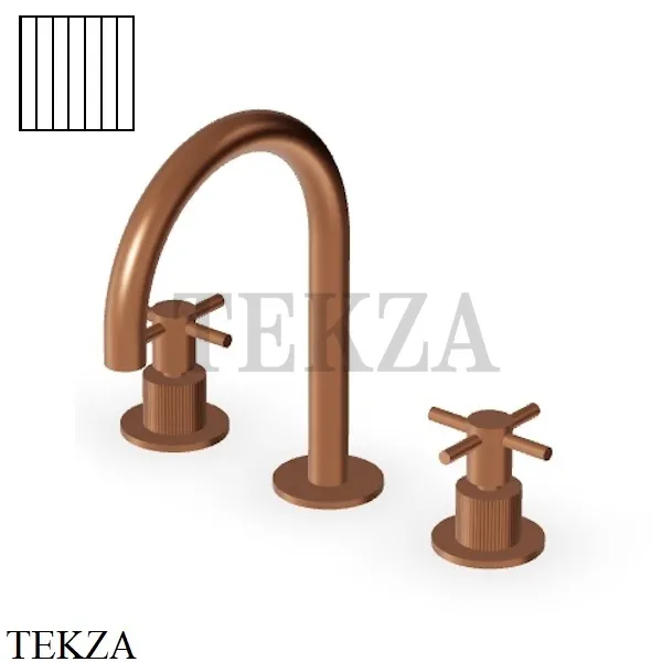 Zucchetti Helm Vertical Смеситель для раковины, без донного клапана ZHM515.XP91G2, brushed copper PVD