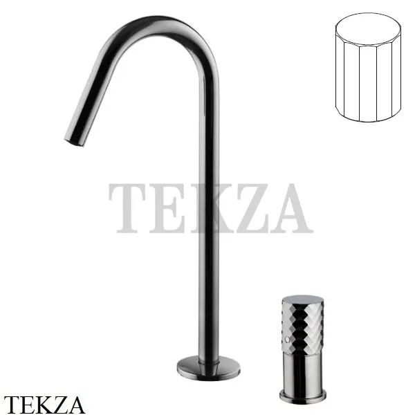 FIMA Carlo Frattini Spillo TECH V Смеситель для раковины, с донным клапаном F3271TNCVCN, Black chrome