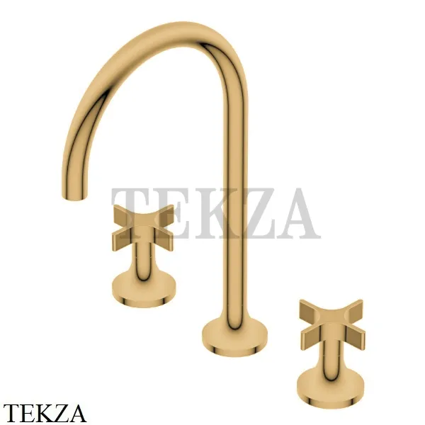 Ritmonio Diametro35 Cross Смеситель для раковины, без гарнитура PR53AE202 GOX, Brushed Gold