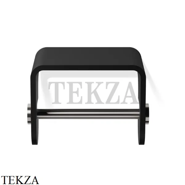 Decor Walther Stone Black TPH4 Держатель туалетной бумаги с крышкой 0974565, черный матовый-stainless steel