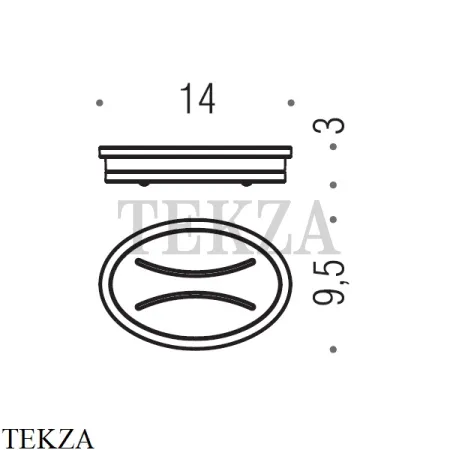 Colombo Land Мыльница настольная, стекло матовое B2843, хром глянец